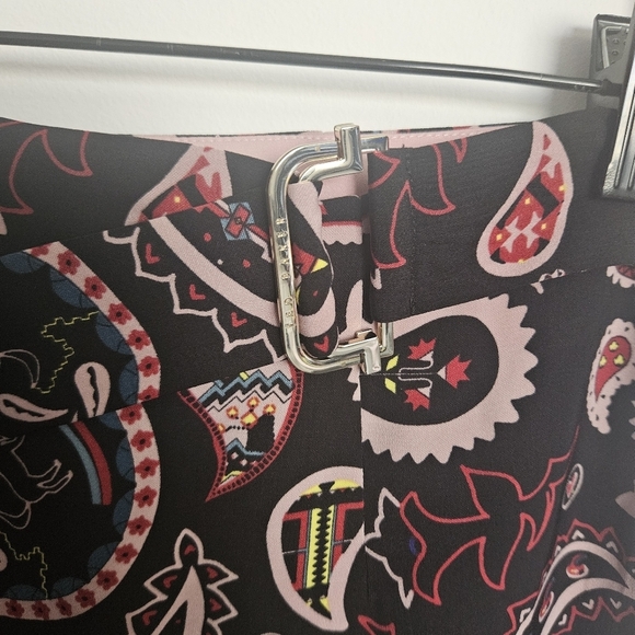 Ted Baker London Black and Pink Paisley Midi Skirt - Picture 5 of 12